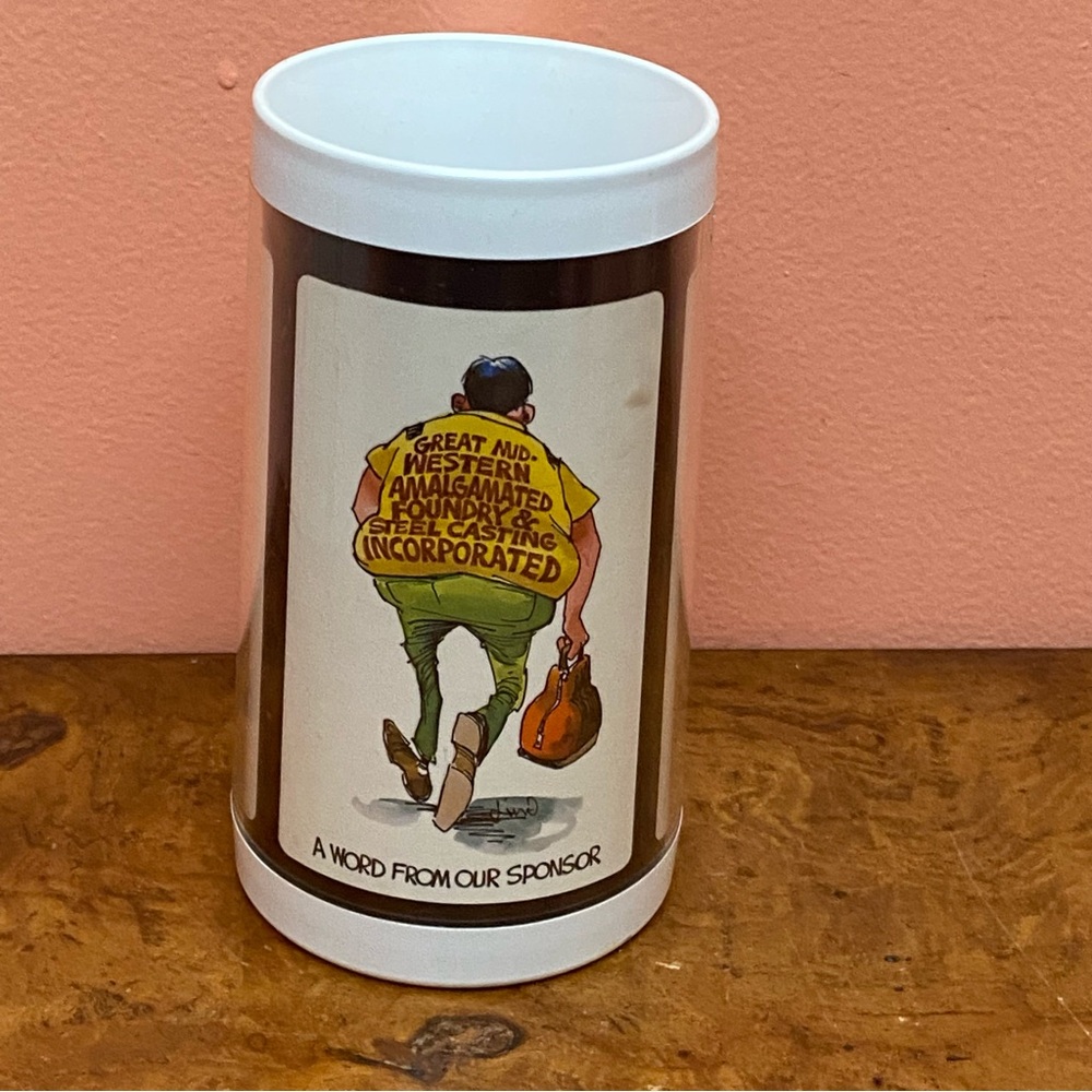 Vintage Thermo-Serv Bowling Themed Plastic Mug